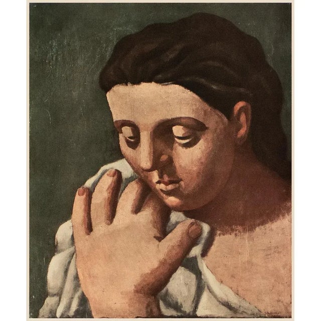1954 After Pablo Picasso "Head of a Woman", Period First Limited Edition Offset Lithograph For Sale - Image 11 of 13