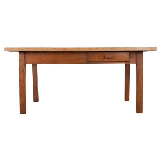 English 19th Century Pine & Oak Work Table For Sale - Image 4 of 12