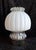 Vintage Table Lamp with Chrome-Plated Metal Base and Relief Glass Shade by Graewe, 1970s For Sale - Image 3 of 8