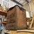 Rustic European Large Vintage Black Tea Wooden Box With Lining For Sale - Image 3 of 4