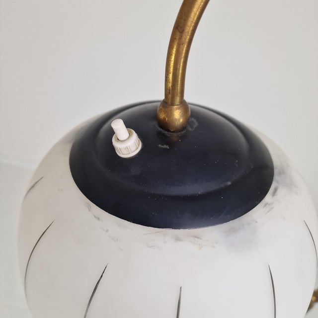 Floor Lamp with Marble Foot and Opaline Glass, Italy, 1960s For Sale - Image 10 of 18