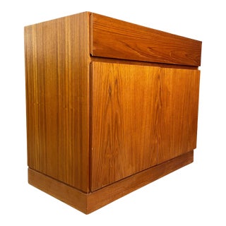 Danish Modern Arne Wahl Iversen Teak Chest With One Large Top Drawer & Storage For Sale