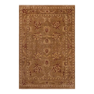 Shabby Chic Ziegler Taupe Beige Hand-Knotted Wool Rug - 8'11'' X 11'9'' For Sale