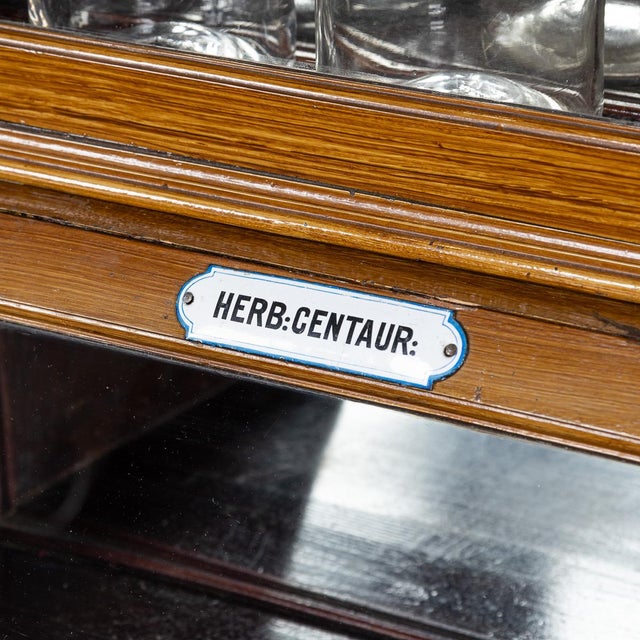 Antique 20th Century French Scumbled Pine & Glass Pharmacy Cabinet, 1900 For Sale - Image 11 of 16