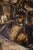 Antoinio Fuentes / Picasso of Tangier, At the Café, 20th Century, Oil on Cardboard For Sale - Image 10 of 12