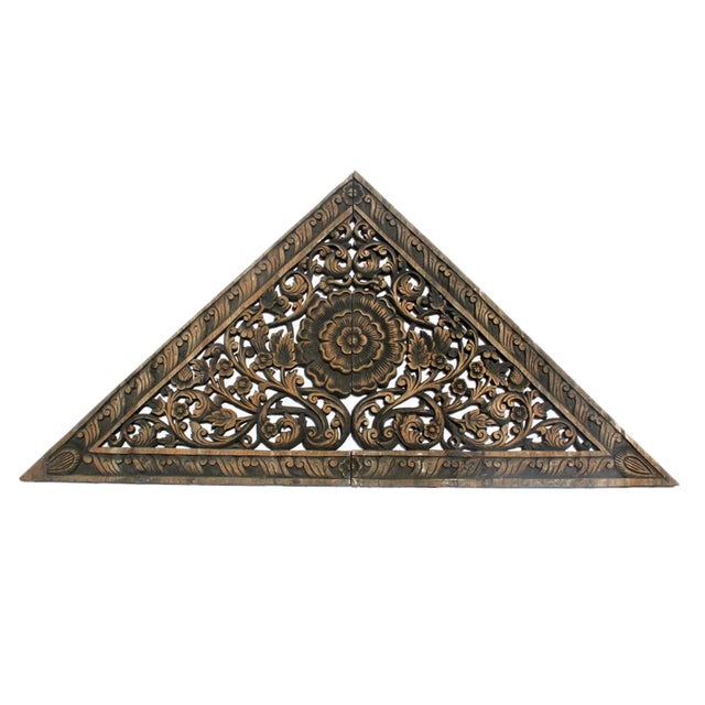 Burn Triangle Carved Panel Medium For Sale - Image 4 of 4