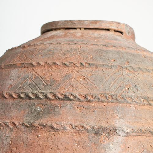 Olive Large Antique Terracotta Olive Jar Urn, 1890s For Sale - Image 8 of 13