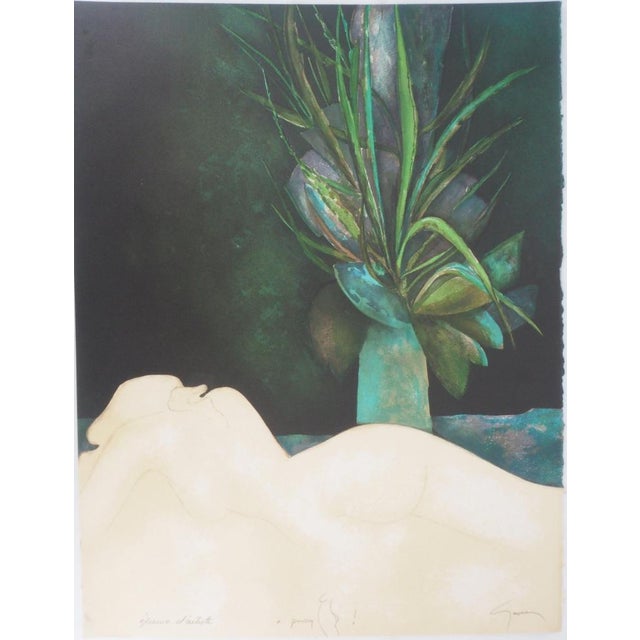Claude GAVEAU (1940) Alabaster Original color lithograph Signed in pencil Marked as an artist's proof and dedicated to...