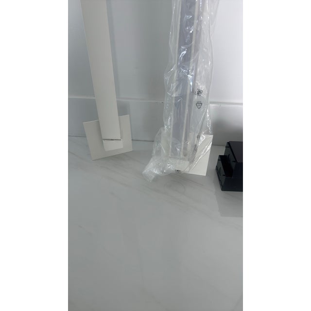 2020s Fabbian Pivot 63” Architectural White Led Wall Lights - a Pair For Sale - Image 5 of 9