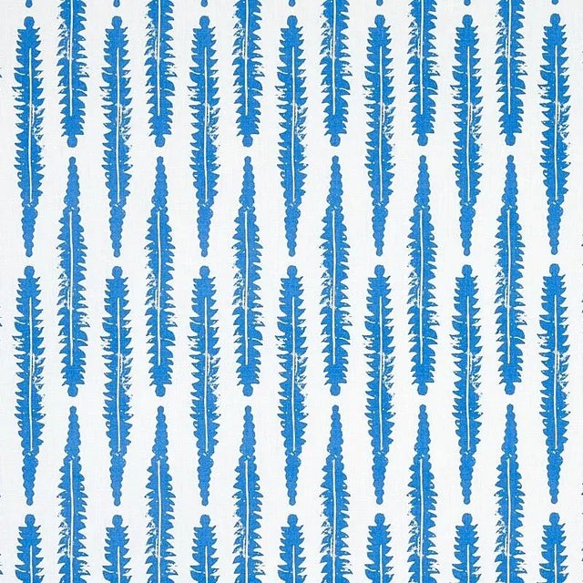 Contemporary Sample - Schumacher X Molly Mahon Fern Fabric in Blue For Sale - Image 3 of 3