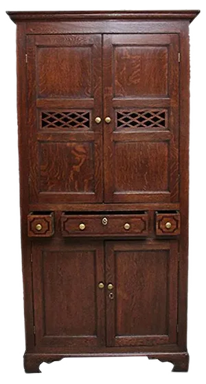 Early 19th-Century Oak Food Cupboard