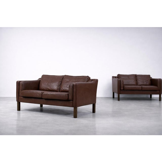 Vintage Scandinavian Brown Leather Sofa, 1970s For Sale - Image 6 of 18