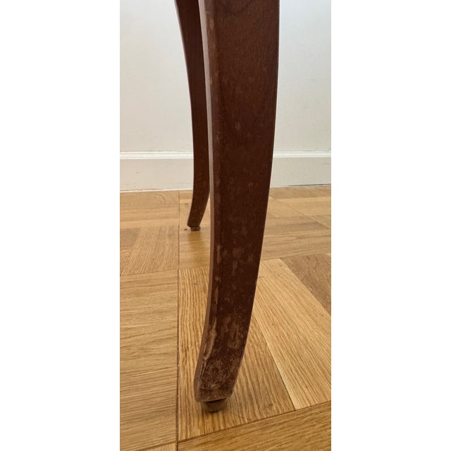 Wood Ethan Allen French Provincial 2-Drawer Side Table, Cherry Finish, Cabriole Legs, Made in Usa For Sale - Image 7 of 18