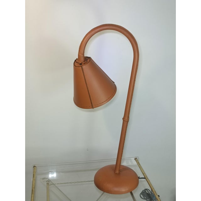 Magnificent table lamp/reading lamp by Jacques Adnet for Valenti. Spain, 1960s. An iconic and very rare piece by this...
