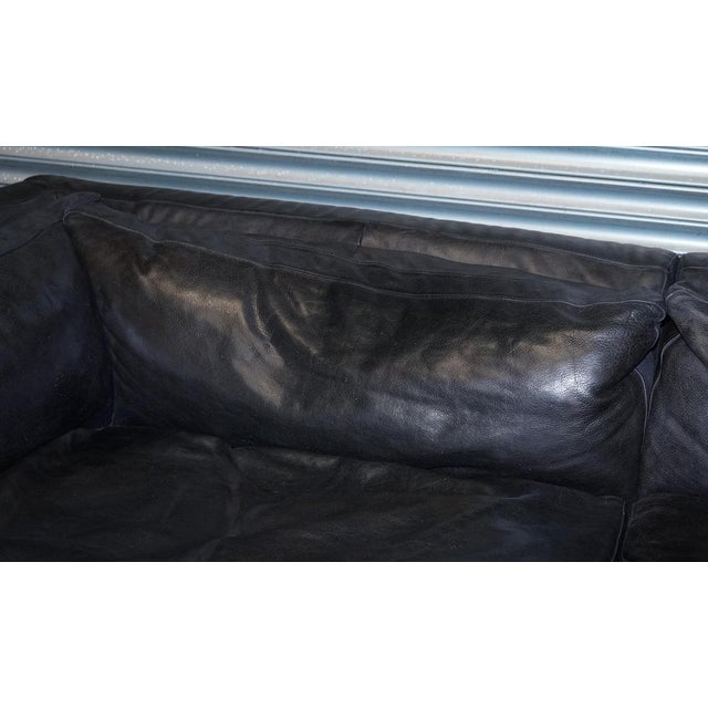 Zenna Sectional Grey Leather Sofa with Feather Filled Cushion from Timothy Oulton For Sale - Image 11 of 18