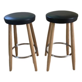 Pair of Carl Hansen Counter Stools Ch58 For Sale