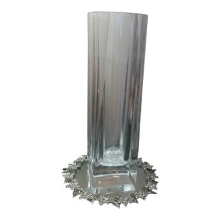 Gorgeous Signed Orrefors Sweden Column Vase For Sale