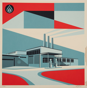 Shepard Fairey, Downward Trajectory, Lithograph