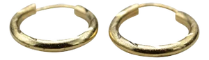 The Artesias: Ladies Classic 14K Gold Diamond Cut Hoop Earrings, 2 Pieces