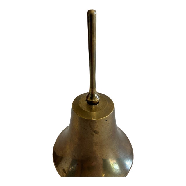 Vintage Solid Brass Hand Bell For Sale