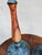 Vintage Scandinavian Wood & Verdigris Patina Candlesticks, a Pair — Rustic Modern For Sale - Image 4 of 9