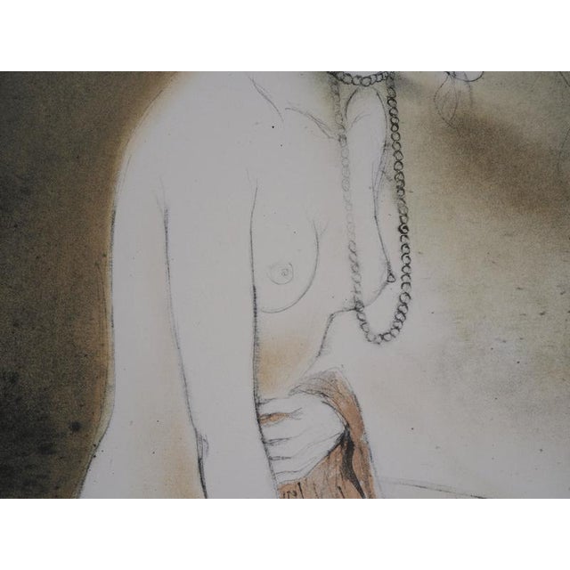 Bernard Charoy, Dominique with the Necklace, Lithograph For Sale - Image 4 of 9