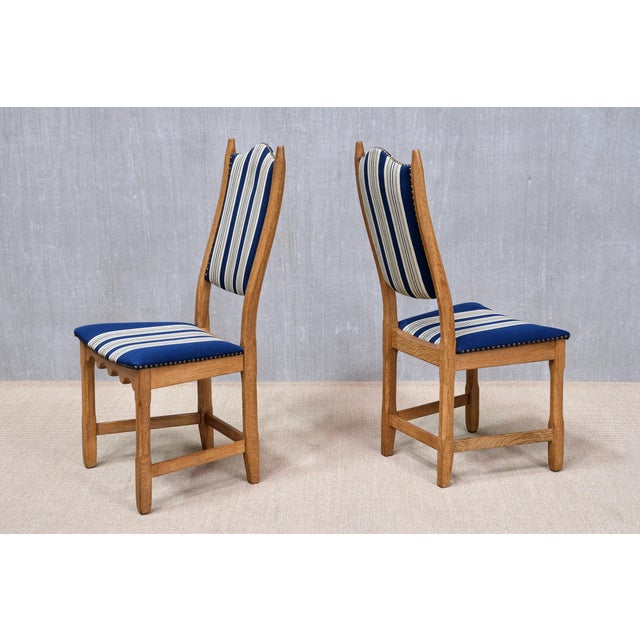 1960s Vintage Danish Oak Dining Chairs by Henning Kjærnulf for Nyrup Furniture Factory, 1960s, Set of 6 For Sale - Image 5 of 16