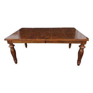 Dining Table Rustic Farmhouse Style With 24" Butterfly Leaf. For Sale