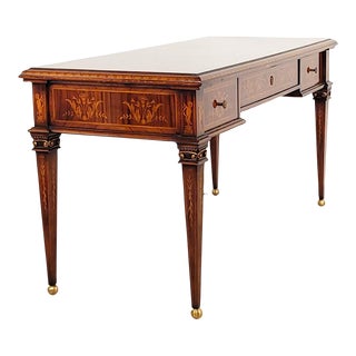 Northern Italian Vintage Inlaid Desk, Circa 1950 For Sale