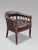 Brown Brown Leather and Mahogany Captain's Desk Armchair, 1860 For Sale - Image 8 of 11