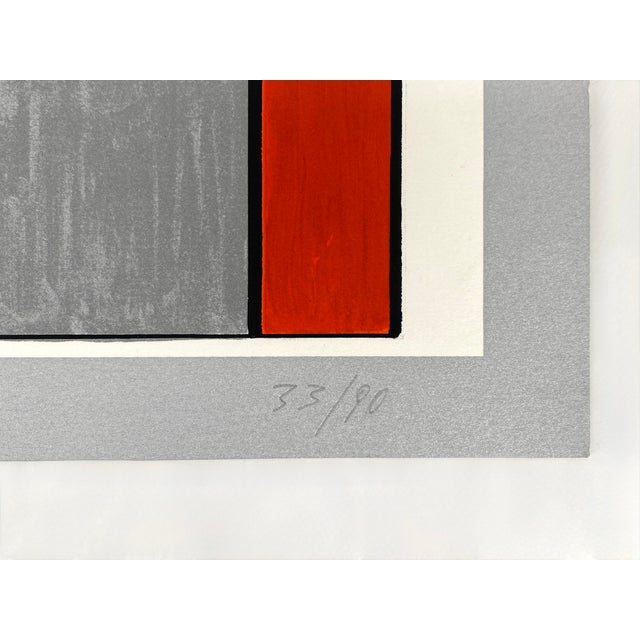 Blue Otto Herbert Hajek, Composition, Color Screen Print, 1985 For Sale - Image 8 of 16