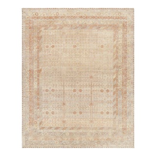 Oversized Rug & Kilim’s Oversized Block Print Rug with Colorful Geometric Florals - 14x20 For Sale