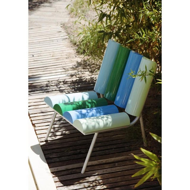 Milky chair in powder-coated aluminum by altreforme dimensions: d 66 x w 56 x h 79 cm. Sh: 42 cm. Materials: powder-coated...