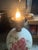 Metal Vintage "Gone With the Wind” Hurricane Parlor Lamp Double Globe Pink Roses For Sale - Image 7 of 11