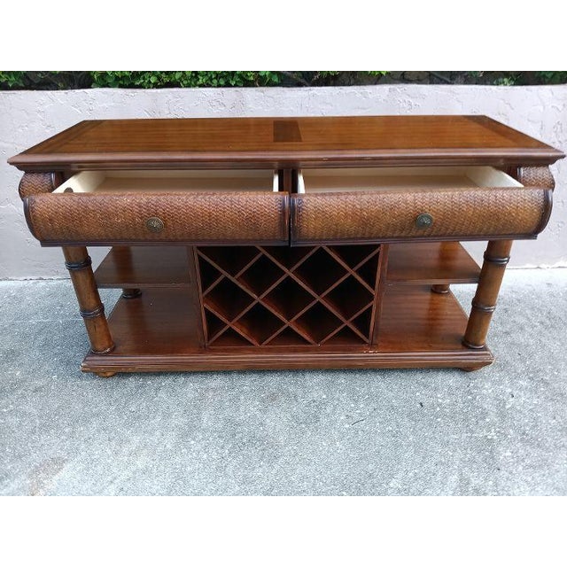 Wood Sofa Table Wine Buffet Sideboard Brown Style: Coastal Color: Brown Dimensions: 54" W x 29 1/2" H x 18" D