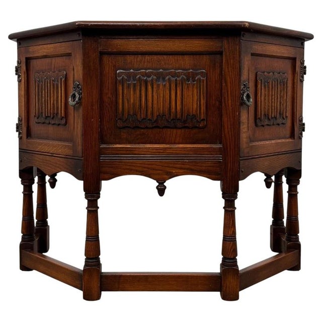 Vintage 20th Century English Charm Oak Cupboard For Sale - Image 12 of 12