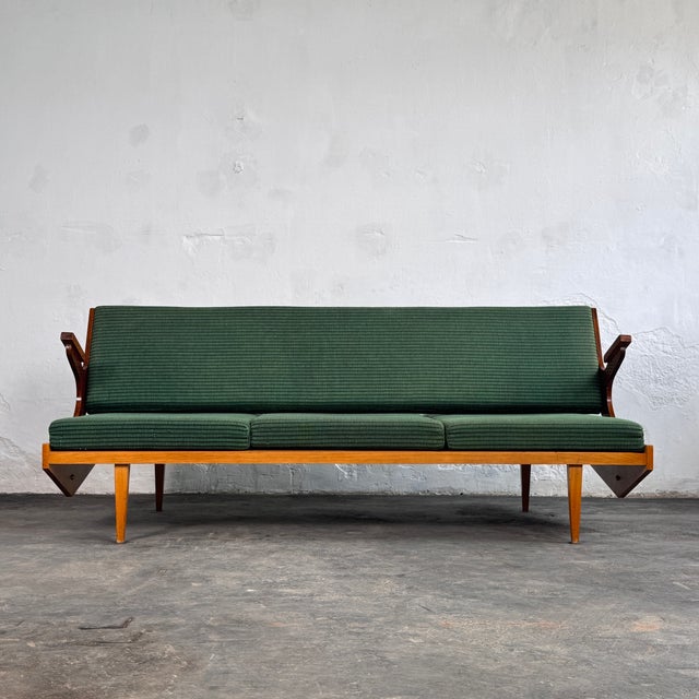 Mid-Century Convertible Sofa from Opp Drevovyroba, 1970s For Sale - Image 13 of 15
