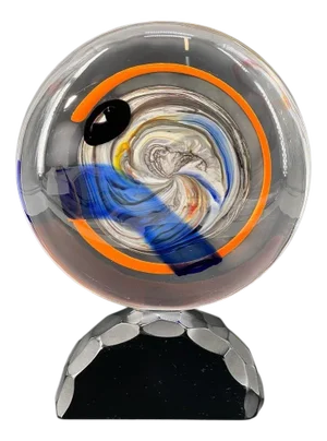 Murano Glass Disc Sculpture by 1295 Murano