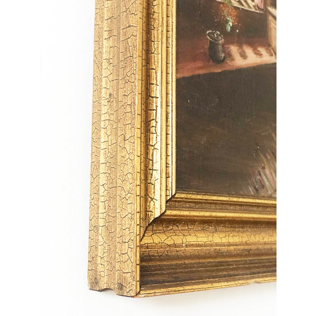 Vintage Original Cottage Interior Oil Painting, Farmhouse Art by C. Anders For Sale - Image 6 of 11