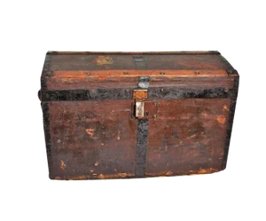 Vintage Wood and Metal Trunk