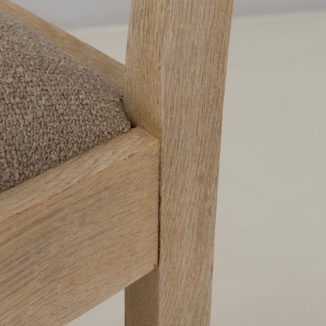 1970s 1970s Belgian Oak Dining Chairs With Upholstered Seats - Set of 6 For Sale - Image 5 of 18