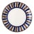 Mid-Century Decorative Dansk Brown & Blue Striped Ceramic Plate 1960s For Sale