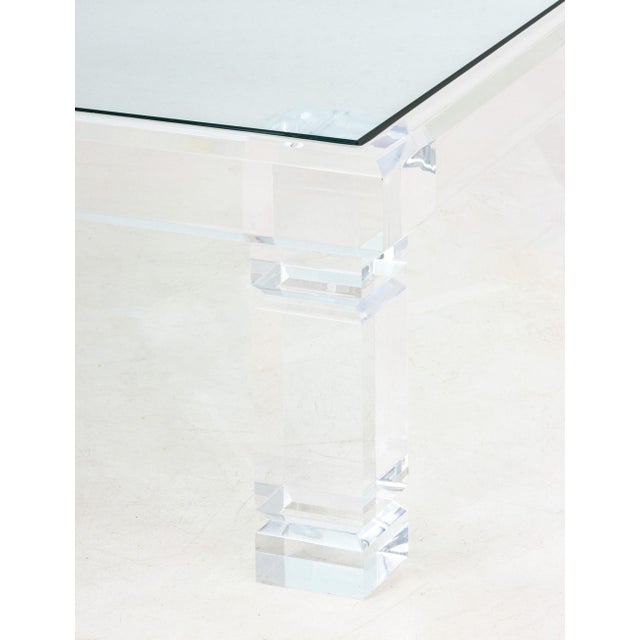 Late 20th Century Merritt-Emanuel Ltd. Glass & Acrylic Coffee Table For Sale In New York - Image 6 of 7