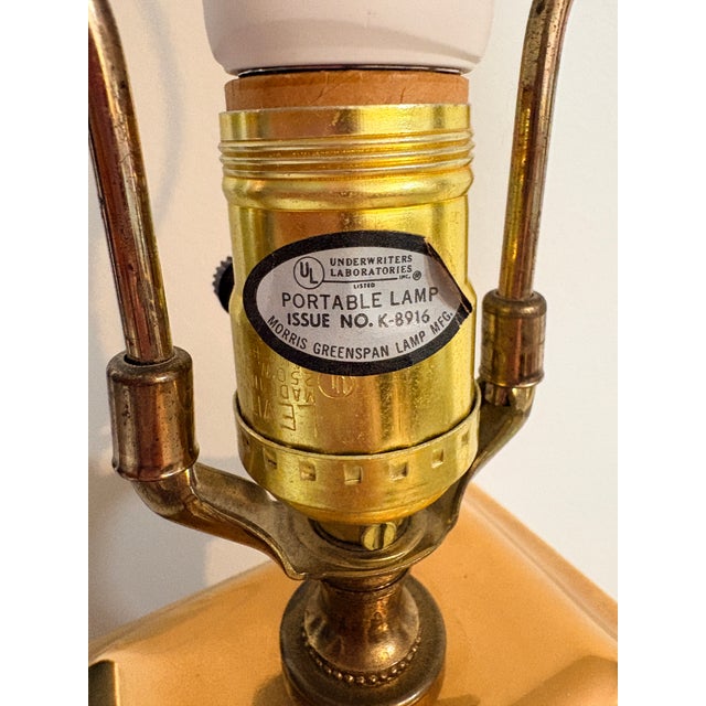 Vintage Morris Greenspan Chinoiserie Gold Lamp For Sale - Image 16 of 16