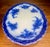 Flow Blue scalloped pottery plate, England on backstamp.
