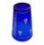 Vintage Boho Mid Century Hand Blown Cobalt Blue Glass Vase With Gold Honey Bee Accents For Sale - Image 9 of 18