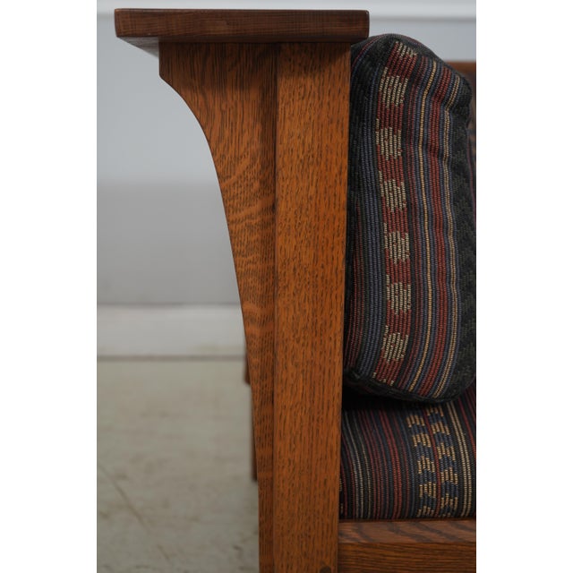 Stickley Mission Oak Arts & Crafts Loveseat For Sale - Image 13 of 18