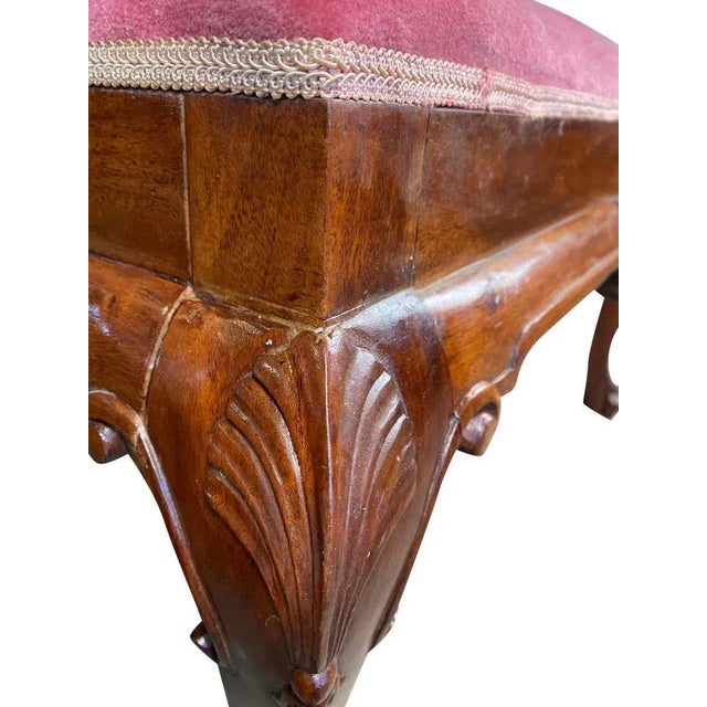 Gold Queen Ann Powered Pink Stool, 20th Century For Sale - Image 8 of 13