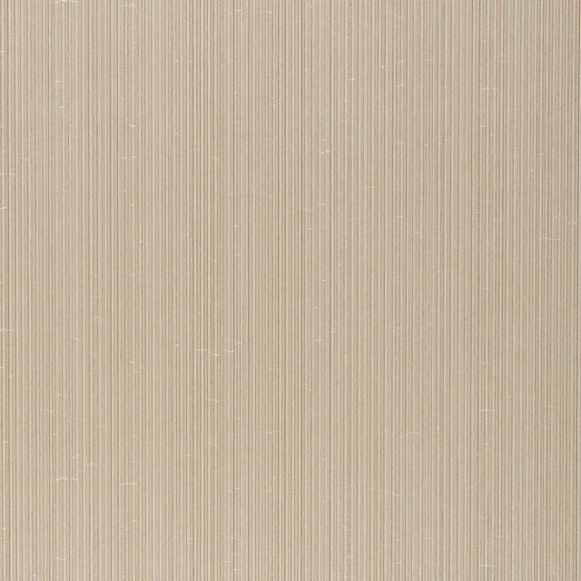 SAMPLE - Schumacher Rimini Rib Vinyl Wallpaper In Champagne For Sale