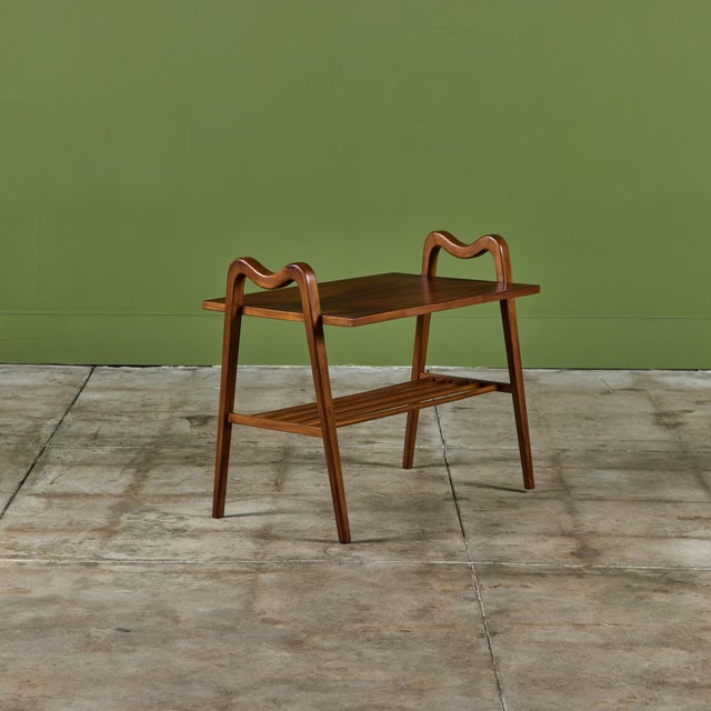 Mid 20th Century Ico Parisi Style Two-Tier Side Table For Sale - Image 5 of 12